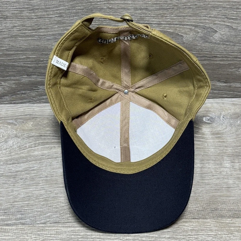 Guntec USA Hat Cap‎ Strap Back Mens Khaki Black Patch Embroidered Advertising